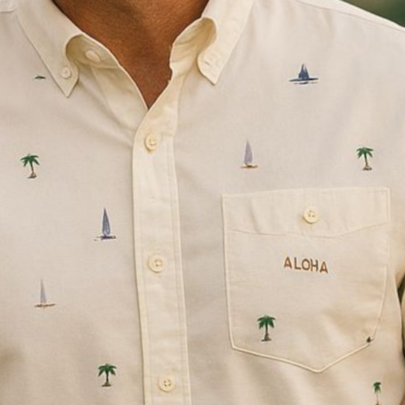 Ralph Lauren - Aloha Shirt Collection - Button Down, Pocket W/ Button, #1003 - Picture 1 of 11